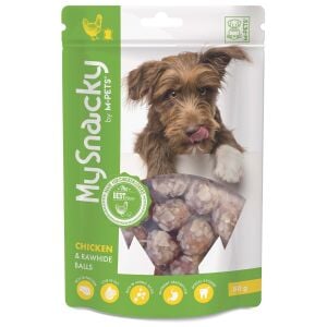 19011215 M-Pets My Snacky Chıcken & Rawhıde Balls Köpek Ödülü 80Gr Skt:02/27