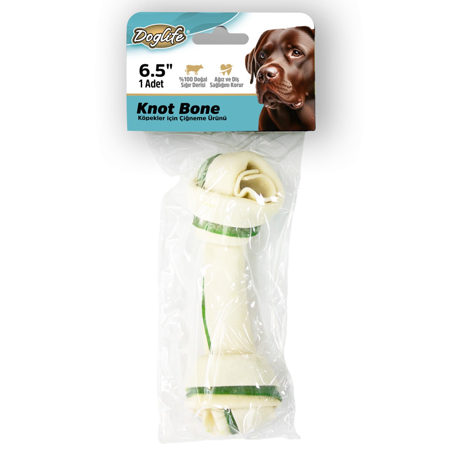 203392-Doglife Düğümlü Kemik Renkli 50Gr/Ad. 1Li
