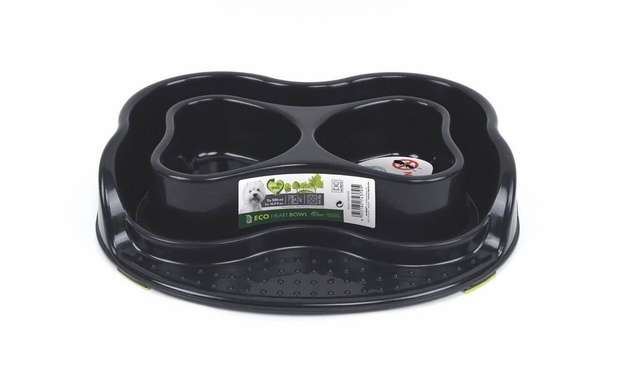 10505599 M-Pets Eco Heart Plastik Mama Kabı 2X500Ml Karınca Engelleyici