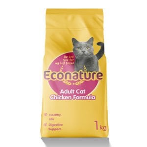 Econature Tavuklu Yetişkin Kedi Maması 1kg (Sarı Ambalaj) Skt:10/27