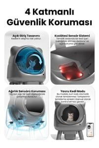 OTOMATİK AKILLI KEDİ TUVALETİ