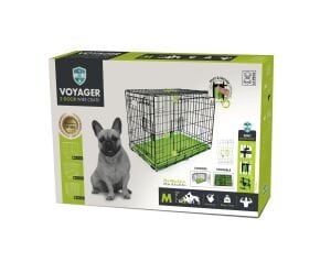 10451203 M-Pets Voyager Köpek Kafesi 2 Kapılı (M) Yeşil 76X48X53Cm
