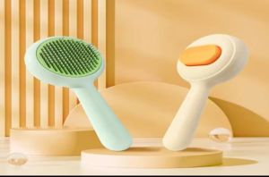 Basmalı Kutulu Yuvarlak Evcil Hayvan Tarağı