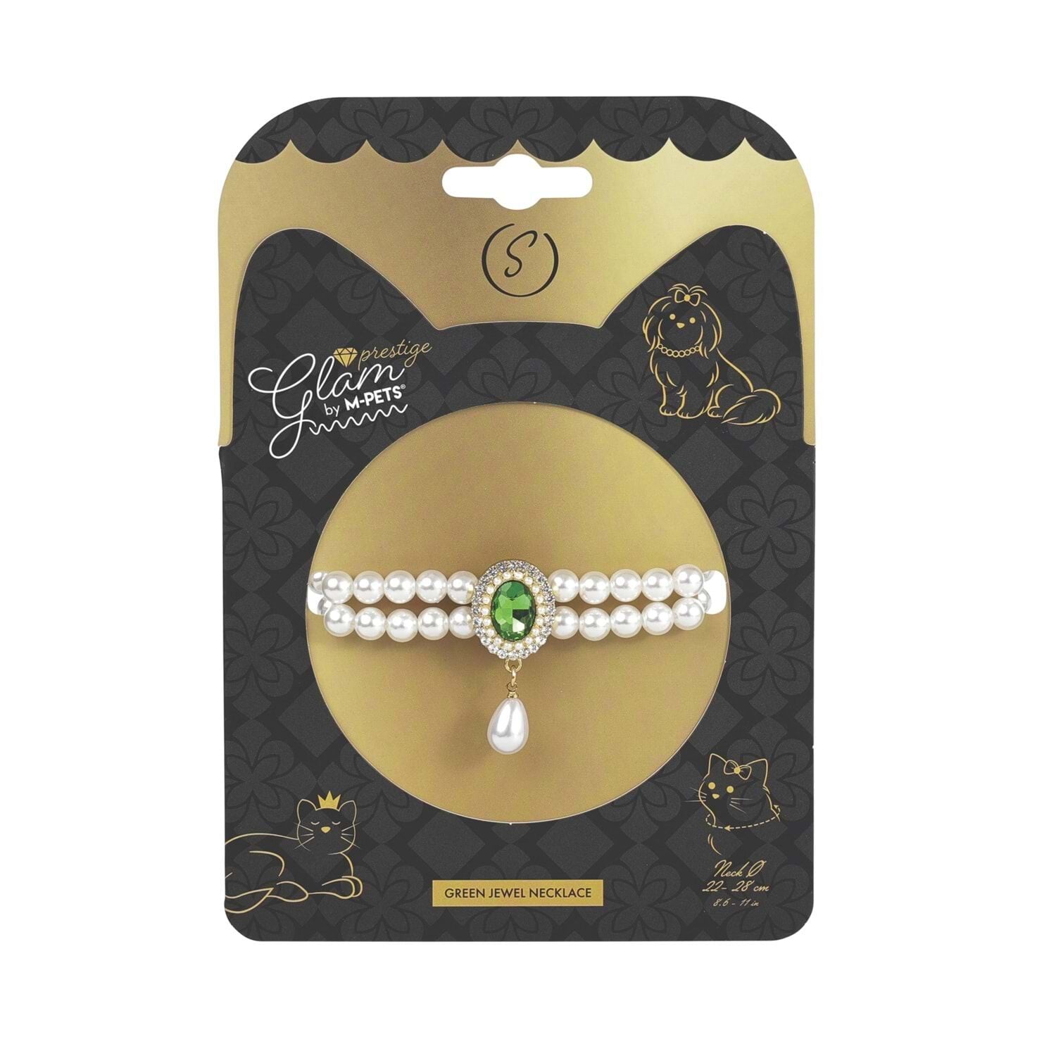 60803799 M-Pets Glam Prestige Aksesuar Green Emerald ( S )