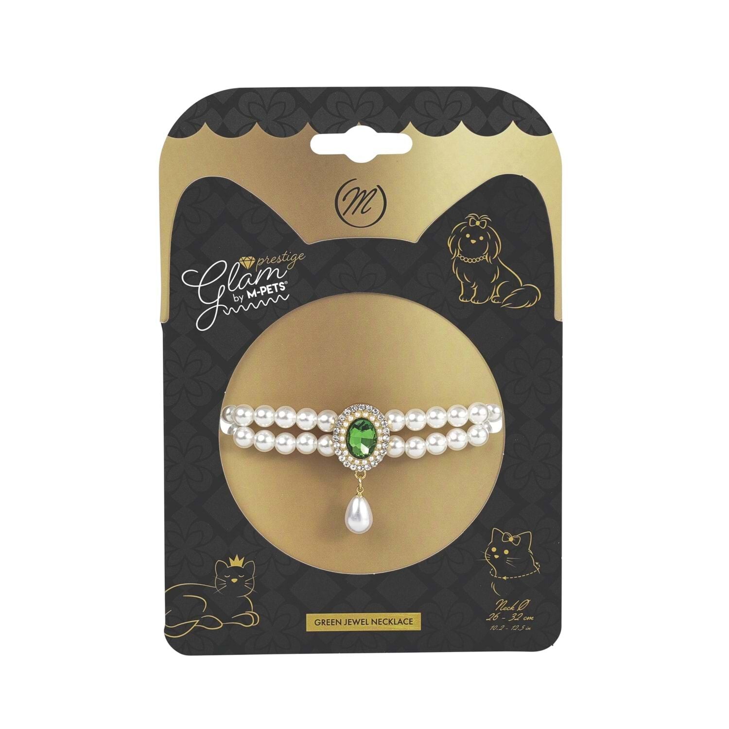 60803899 M-Pets Glam Prestige Aksesuar Green Emerald ( M )