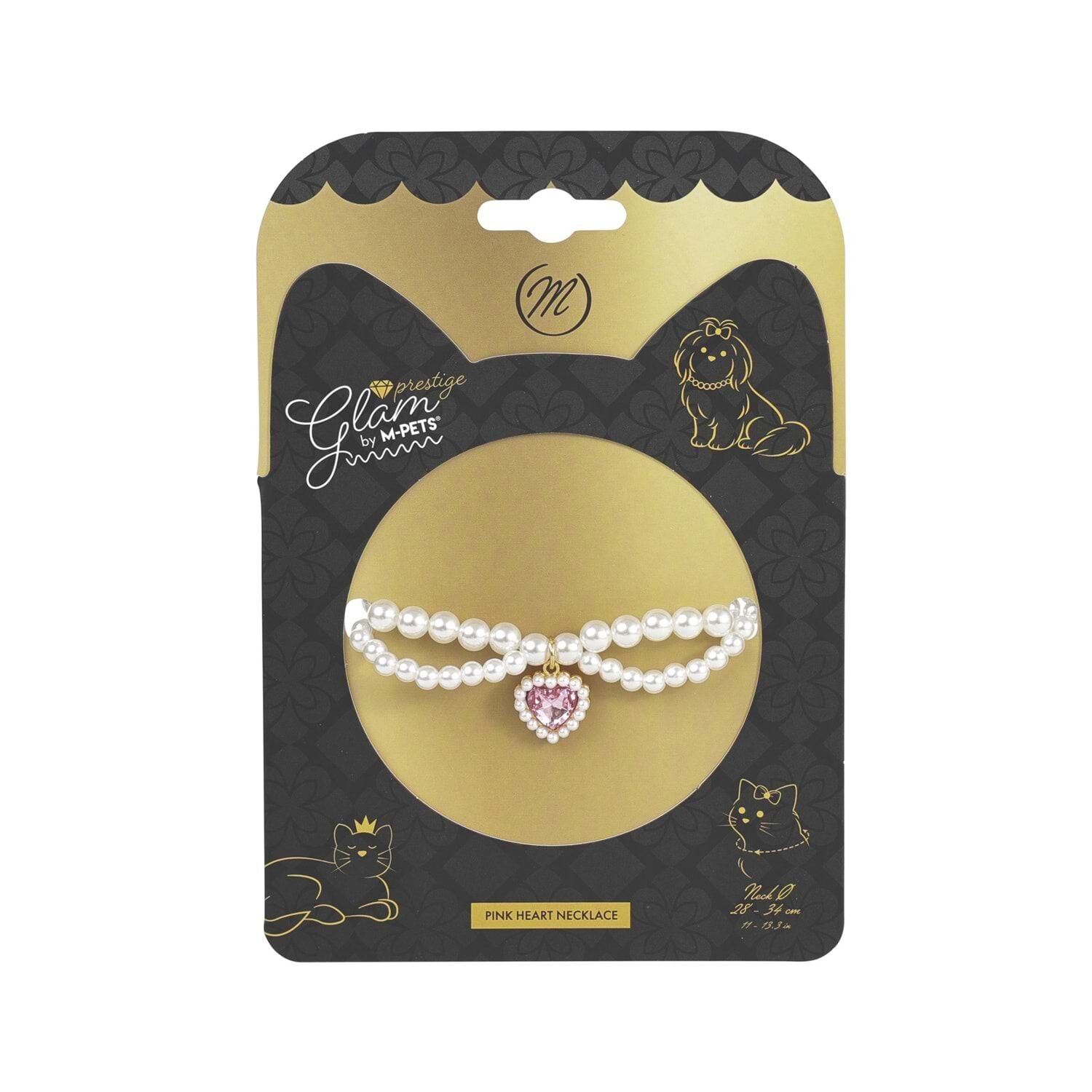 60801899 M-Pets Glam Prestige Aksesuar Pink Heart ( M )