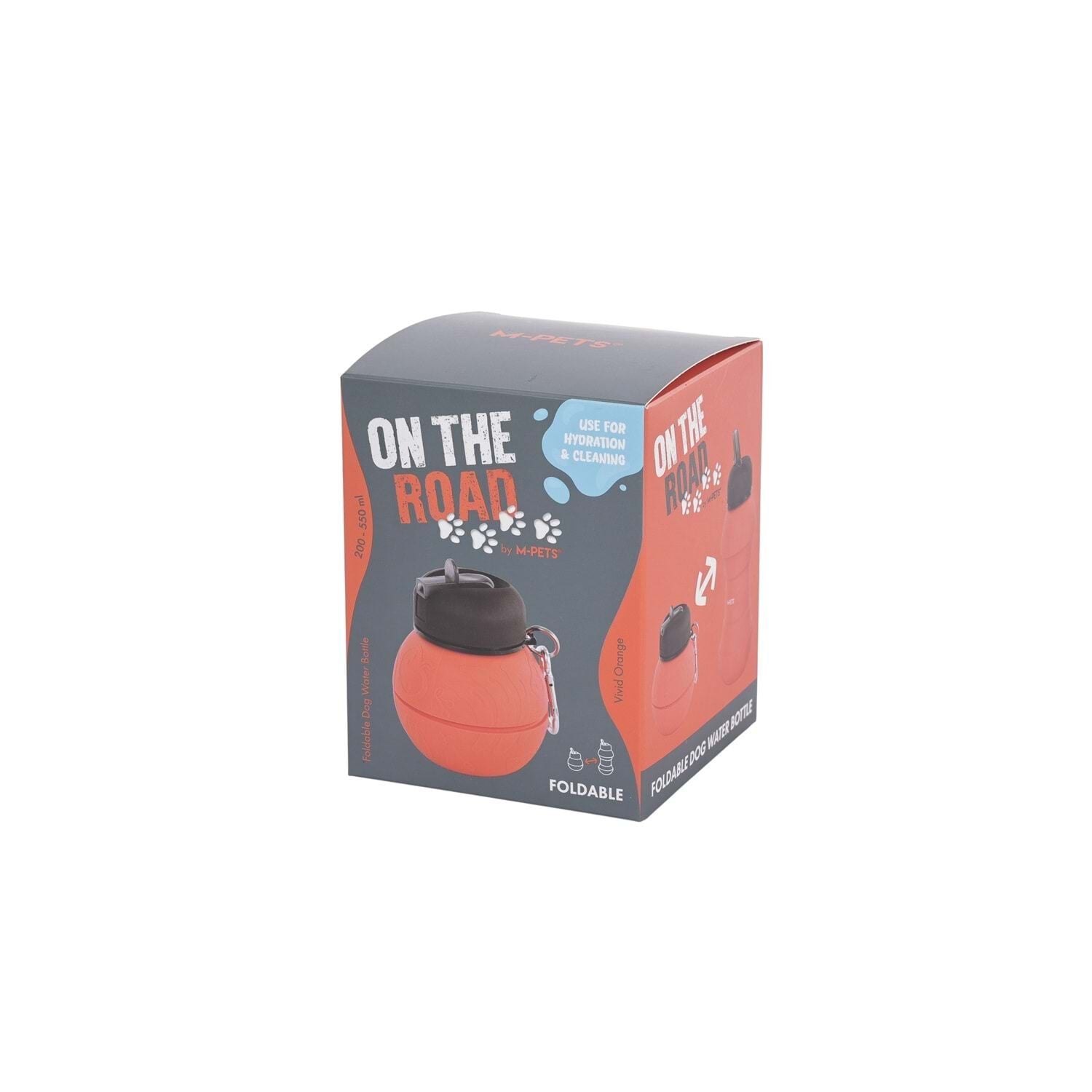 10540999 M-Pets On The Road Katlanabilen Seyahat Suluğu 200-550 ml Turuncu