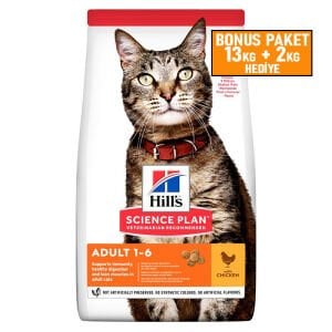 Hills Science Plan Tavuklu Yetişkin Kedi Maması 13+2 Kg Skt:01/26