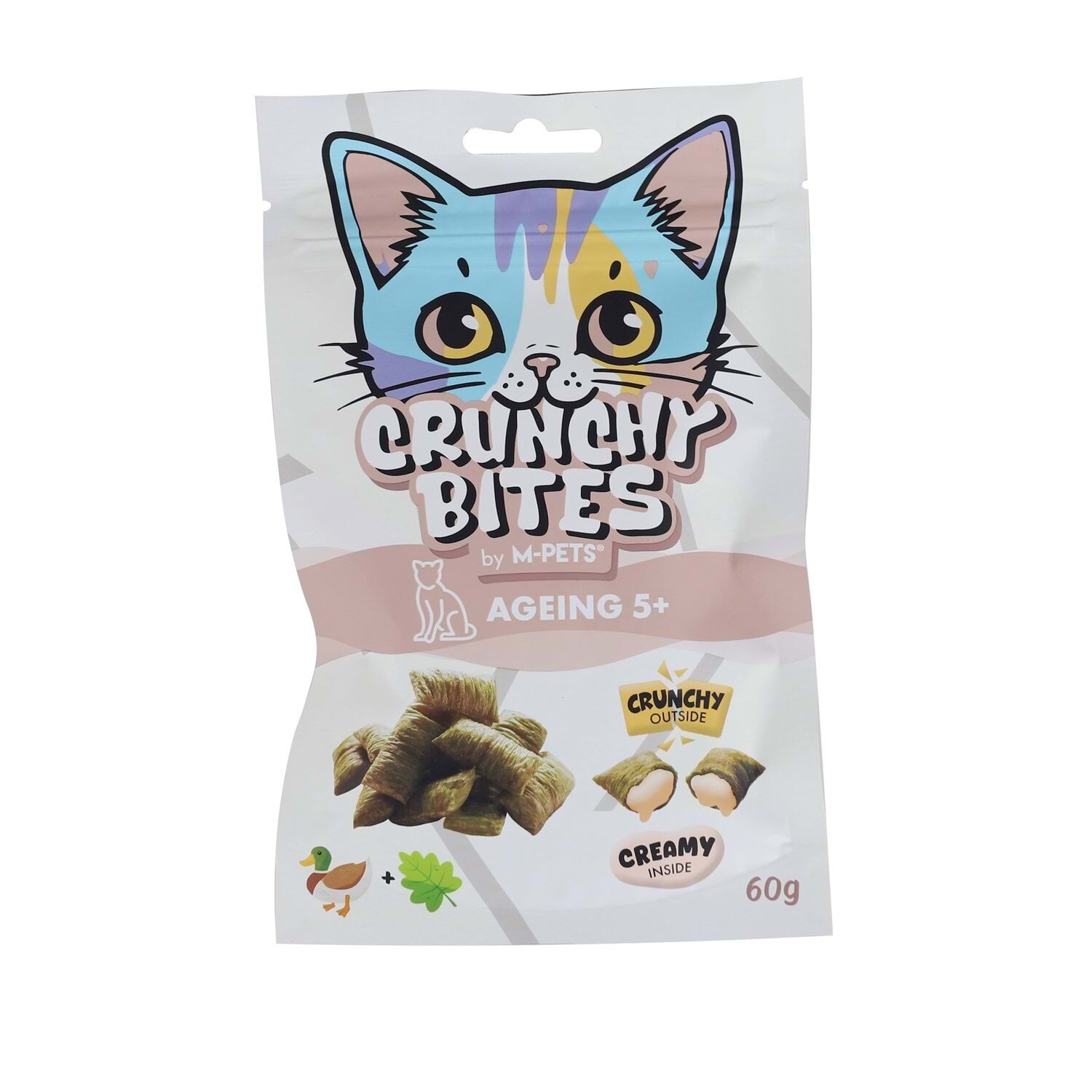 29015899 M-Pets Crunchy  Bites Ageing 5+ Fonksiyonel Kedi Ödülü 60 gr skt:03/28