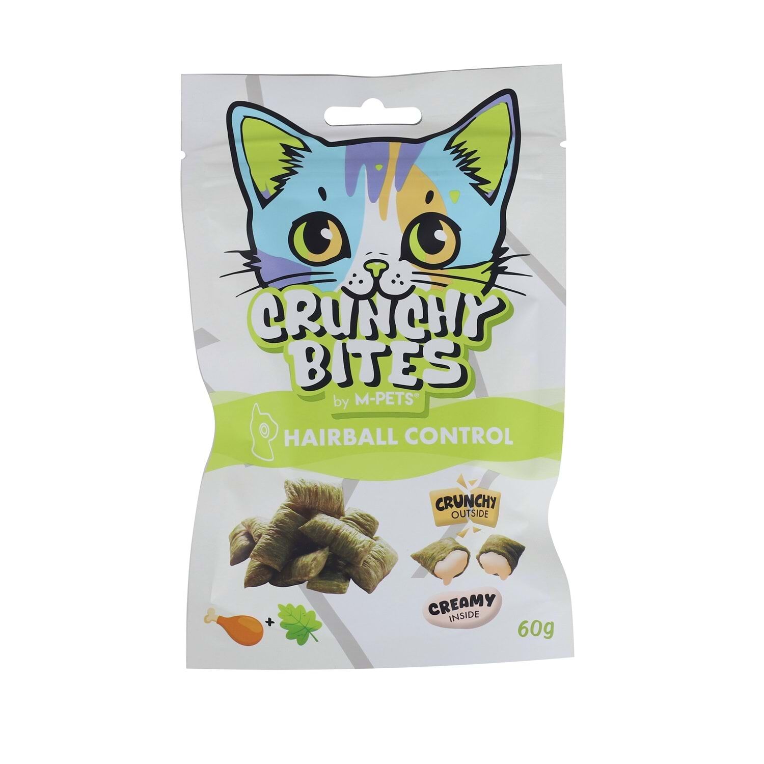 29015799 M-Pets Crunchy Bites Hairball Control Fonksiyonel Kedi Ödülü 60 gr skt:03/28