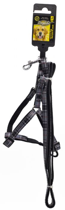 202480-Doglife Köpekler İçin Desenli Göğüs Tasması:+Gezdirme 1,0Cm