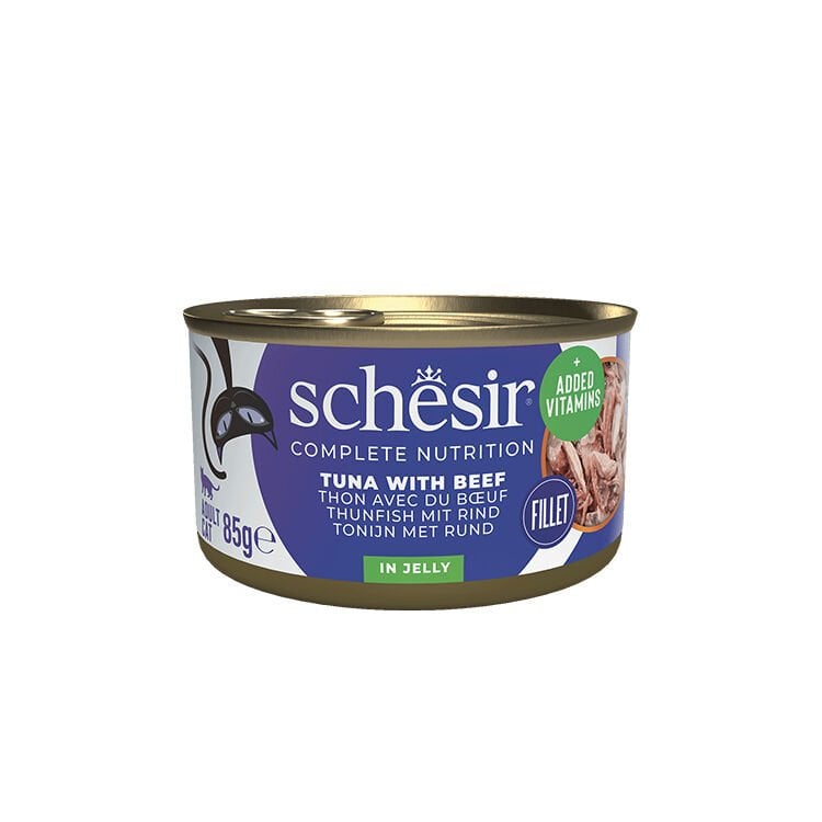 Schesir Ton Balıklı Ve Sığır Etli Kedi Konservesi 85 Gr 12 Adet ( C141 ) Skt:09/28