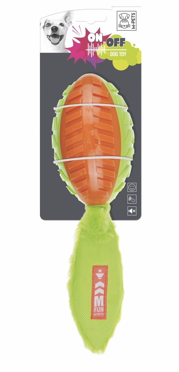 10630699 M-Pets On/Off Shelly Köpekler İçin Kauçuk Oyuncak  Orange/Green