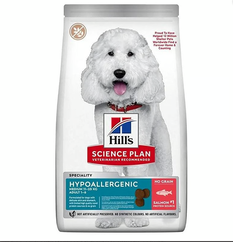 Hills Hypo-Allergenic Somonlu Yetişkin Köpek Maması 2,5 kg Skt:04/27