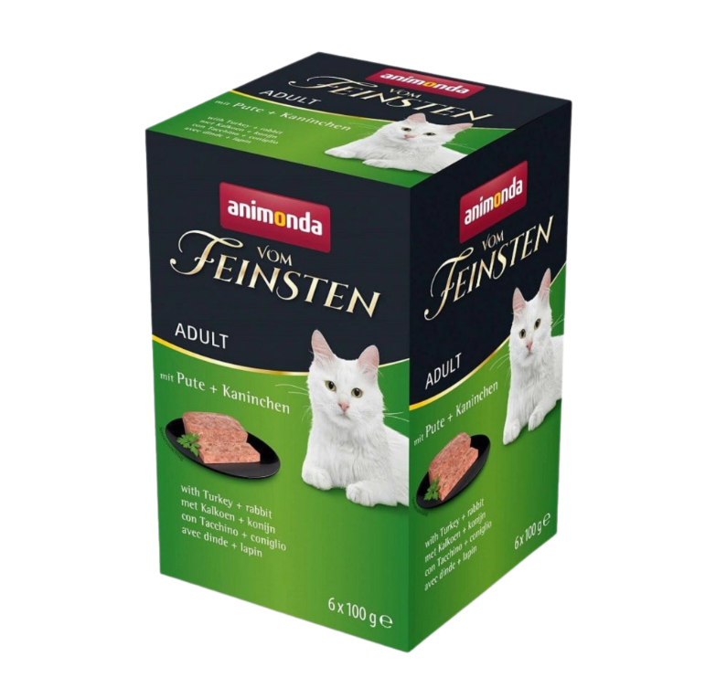 Animonda Vom Feinsten Hindili ve Tavşanlı Yetişkin Kedi Konservesi 6x100g Skt:01/28