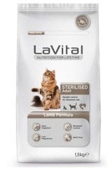 La Vital Sterilised Lamb Kuzulu Yetişkin Kısır Kedi Maması 1.5 Kg  Skt: 09/26