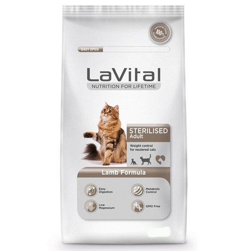 La Vital Sterilised Lamb Kuzulu Yetişkin Kısır Kedi Maması 12 Kg SKT:01/27