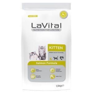 La Vital Kitten Somonlu Yavru Kedi Maması 1.5 Kg SKT:02/27