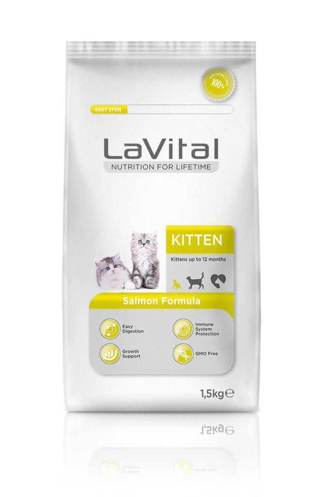La Vital Kitten Somonlu Yavru Kedi Maması 1.5 Kg SKT:09/26