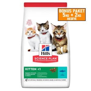 Hills Kitten Tuna Balıklı Yavru Kedi Maması 5+2 Kg Skt: 12/26