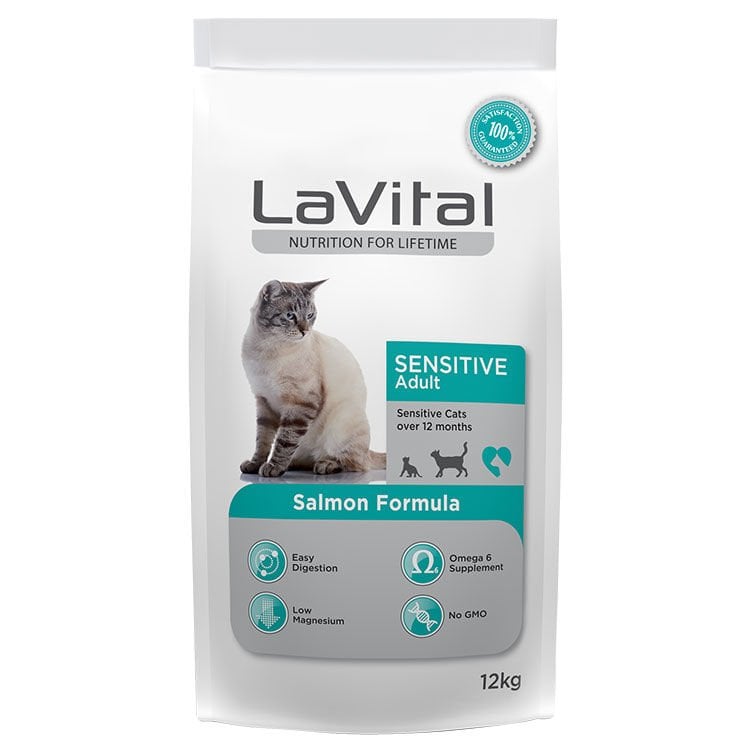 La Vıtal Sensitive Somonlu Yetişkin Kedi Maması 12 Kg Skt:11/27