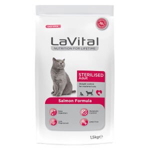 La Vital Sterilised Somonlu Kısırlaştırılmış Kedi Mamasi 1.5 Kg Skt: 01/27