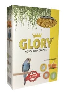 Glory Ballı Muhabbet Kuşu Krakeri 10'Lu Paket 23 Adet skt:12/27