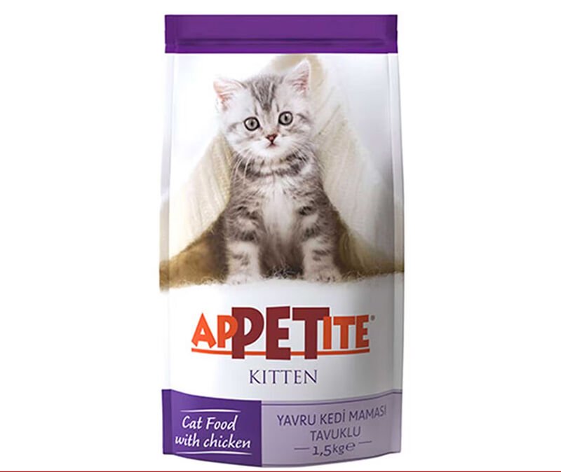 Appetite Tavuklu Yavru Kedi Maması 1.5 Kg Skt:10/25
