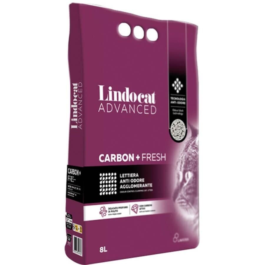 Lindocat Advanced Cabon+Akif Karbonlu & Fresh Kalın Taneli Kedi Kumu 8L