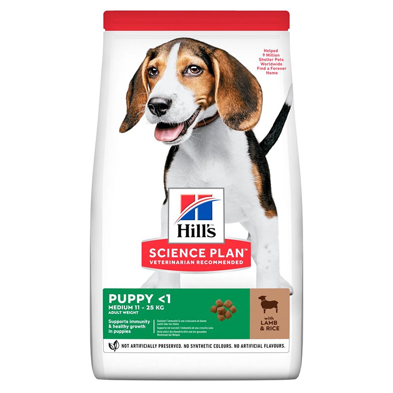 Hills Medium Puppy Kuzu Etli Pirinçli Orta Irk Yavru Köpek Maması 2.5 Kg Skt:01/26