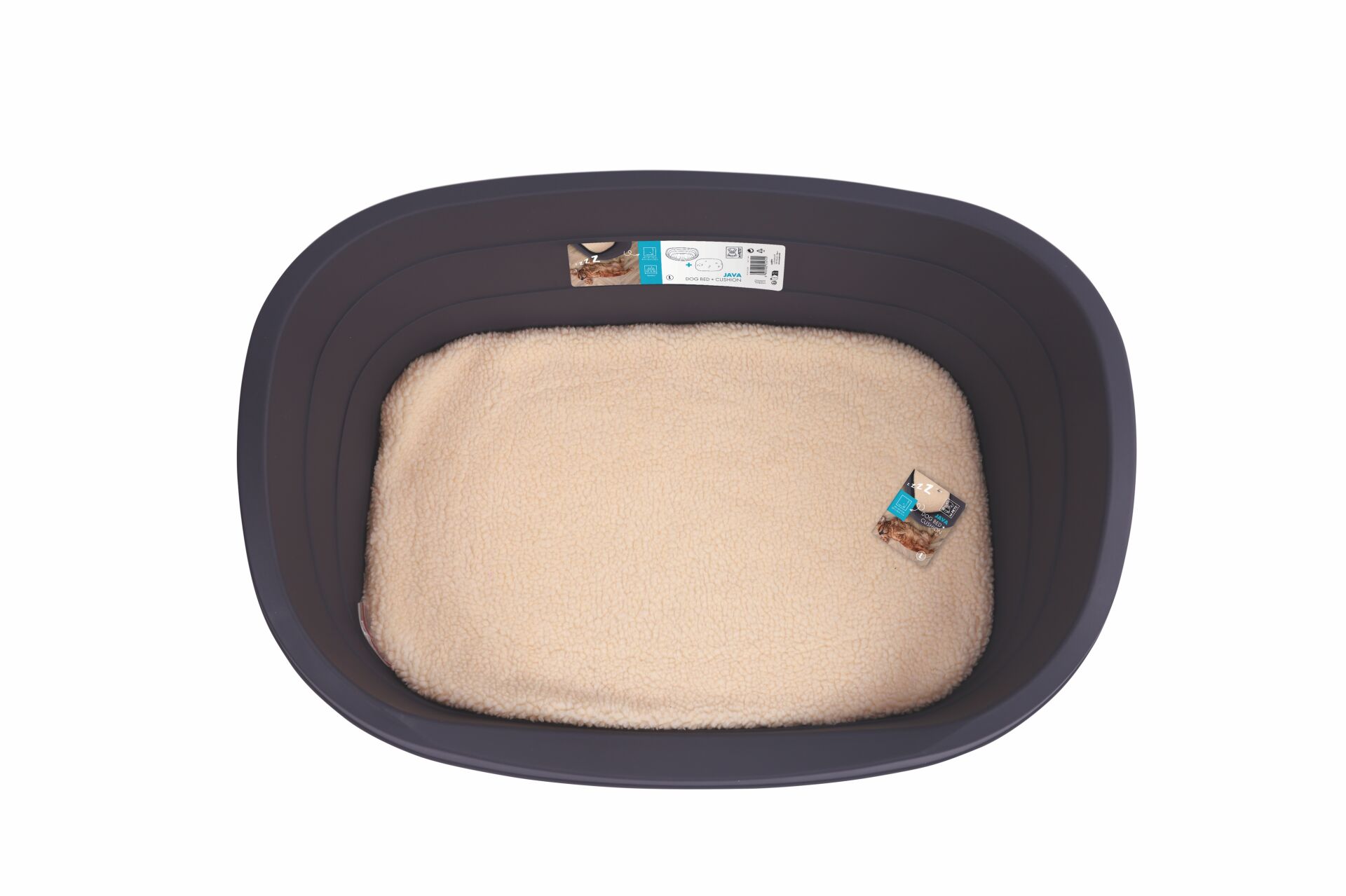 10202613 M-Pets Java Plastik Köpek Yatağı+Minder (L)