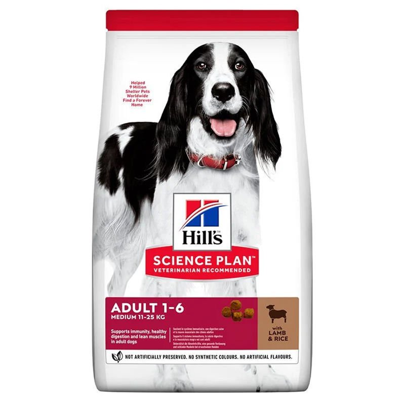 Hills Kuzu Etli Pirinçli Orta Irk Yetişkin Köpek Maması 2.5 Kg Skt:03/27