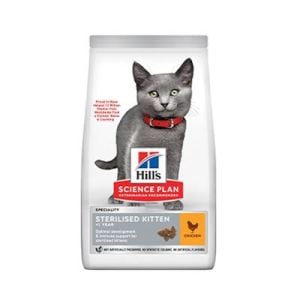 Hill's Sterilised Kitten Tavuklu Kısırlaştırılmış Yavru Kedi Maması 1,5kg Skt: 12/26