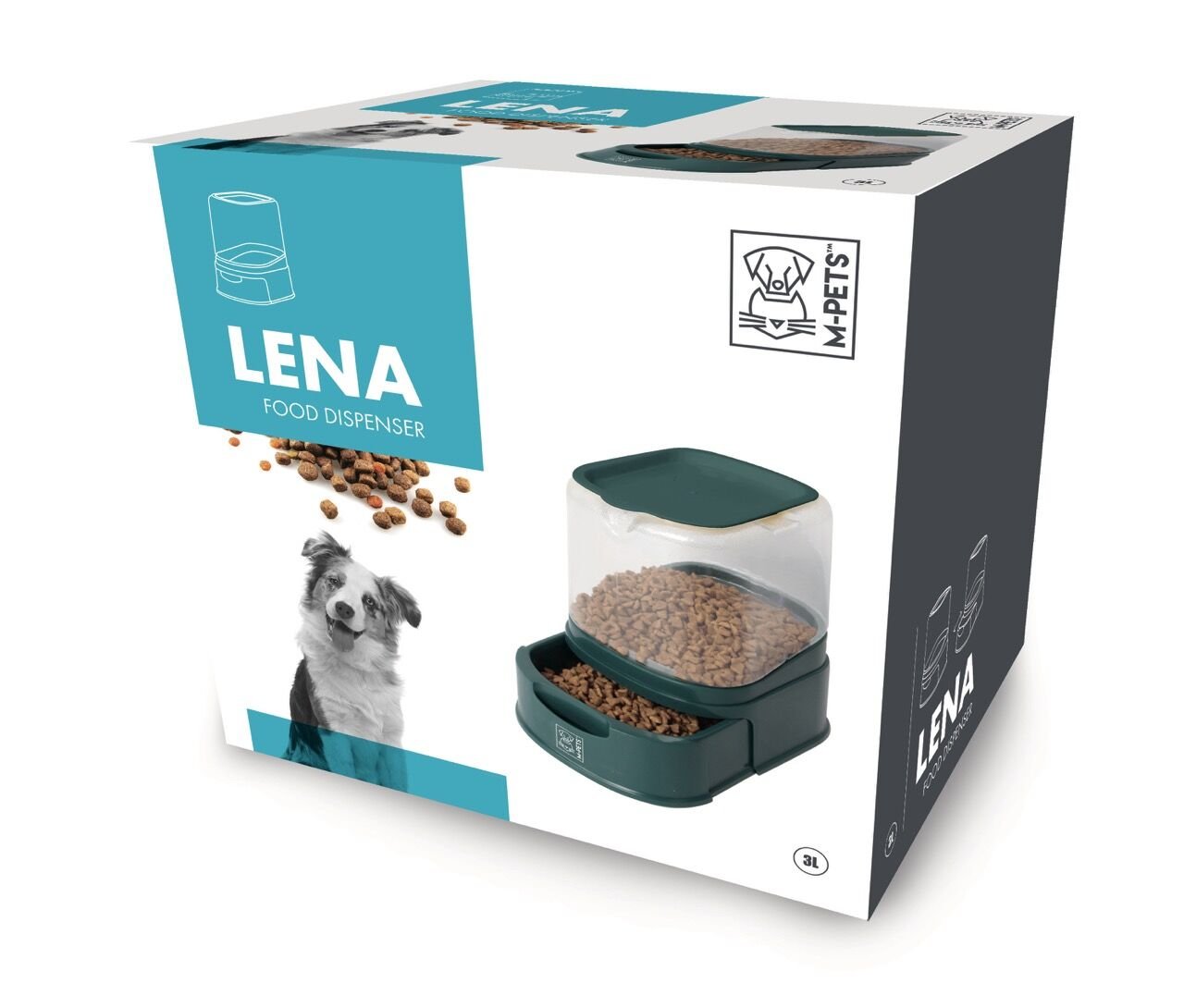 60560399 M-Pets Lena Çekmeçeli Mama Kabı 3000Ml