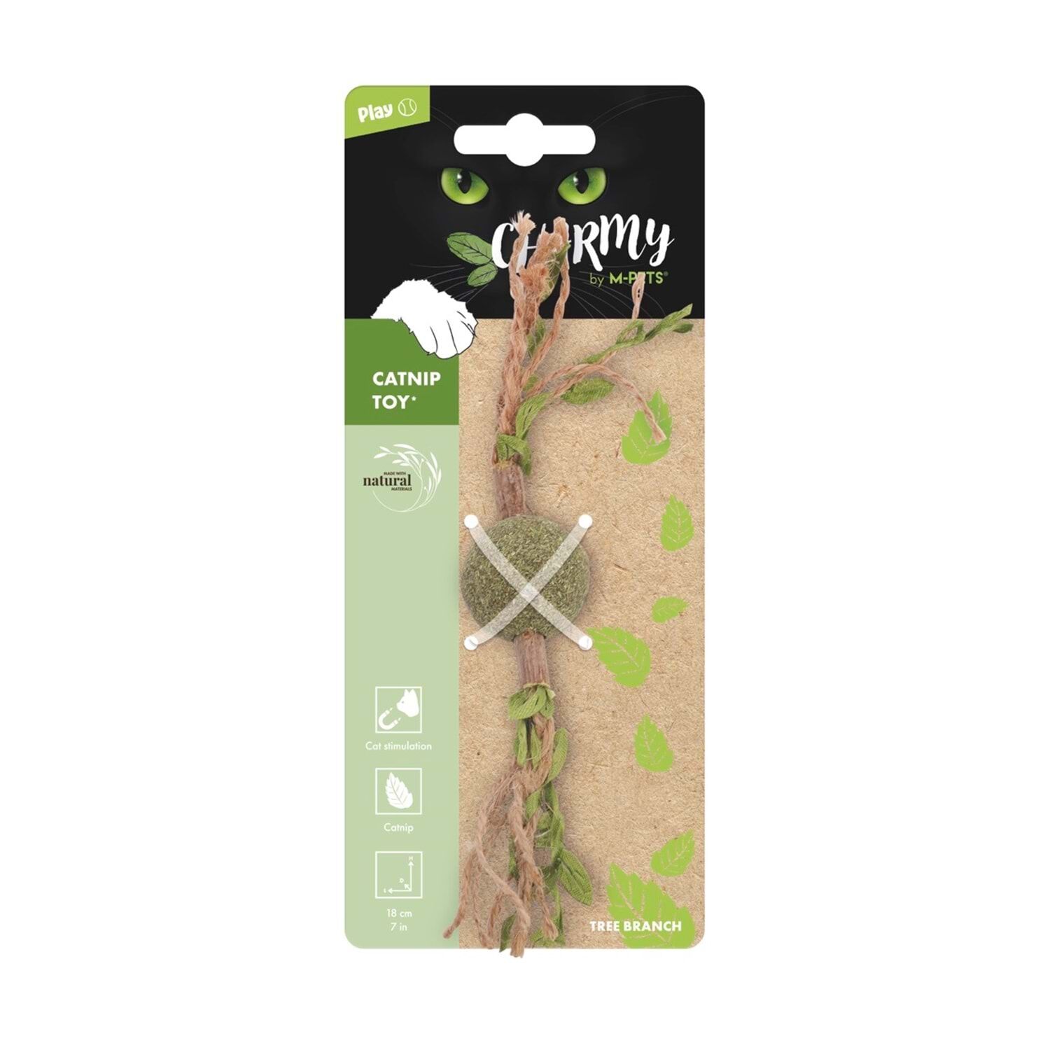 20641199 M-Pets Charmy Brancy Catnipli Kedi Oyuncağı Green