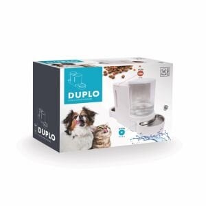 10436399 M-Pets Duplo Mama Ve Su Kabı Hazneli Whıte 3L/1.3Kg