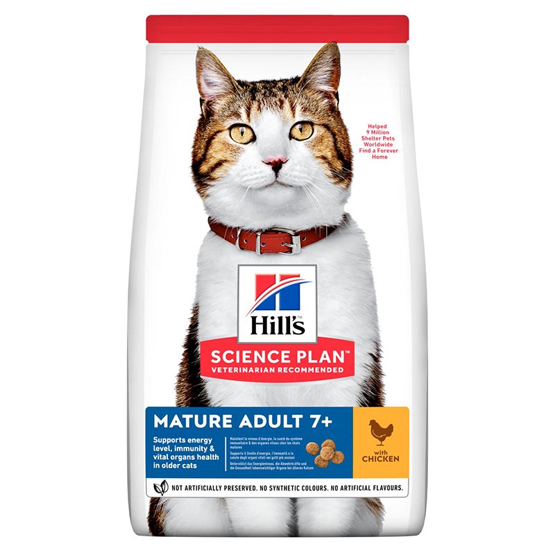 Hill'S Mature Adult +7 Tavuklu Yaşlı Kedi Maması 3 Kg Skt:05/26