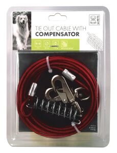 10801405 M-Pets Compensator Bahçe Bağlama Halatı 5Mt/Red