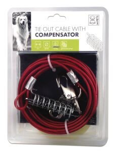 10801305 M-Pets Compensator Bahçe Bağlama Halatı 8Mt/Red