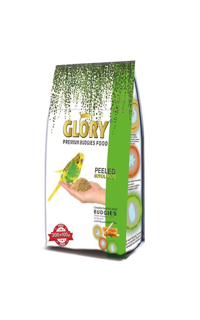Glory Soyulmuş Muhabbet Kuşu Yemi 400 Gr 12 Adet Skt: 02/26