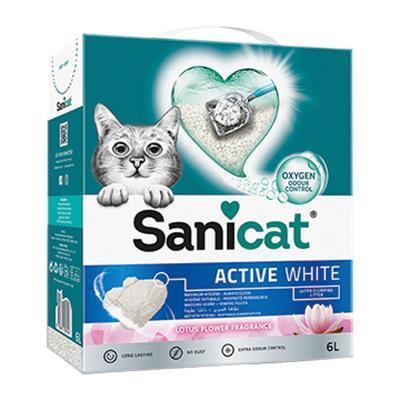 Sanicat Active White Lotus Çiçeği Kedi Kumu 6 Lt