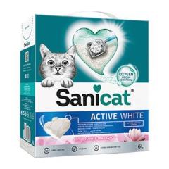 Sanicat Active White Lotus Çiçeği Kedi Kumu 6 Lt