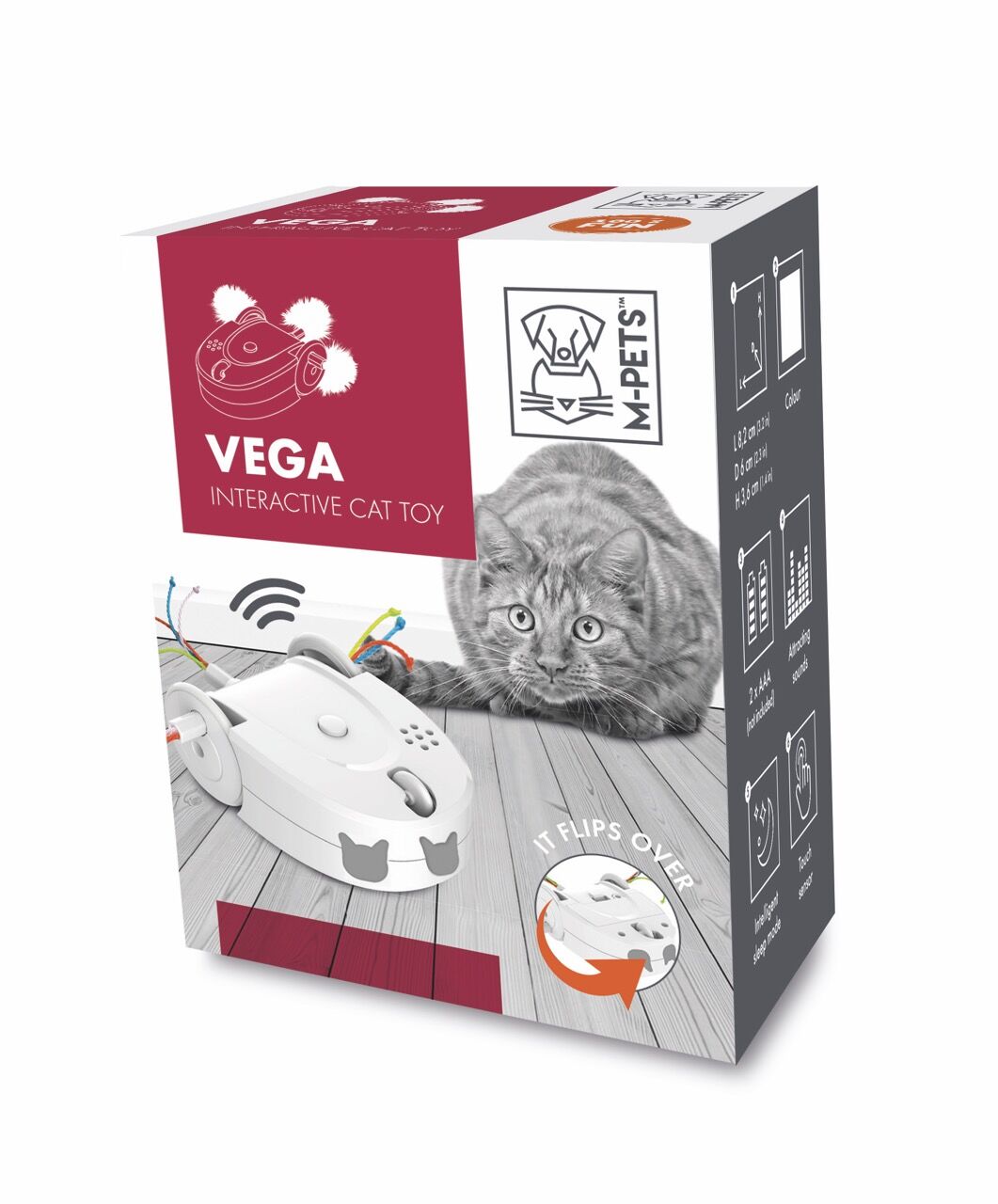 20630699 M-Pets Vega İnteraktif Kedi Oyuncağı White