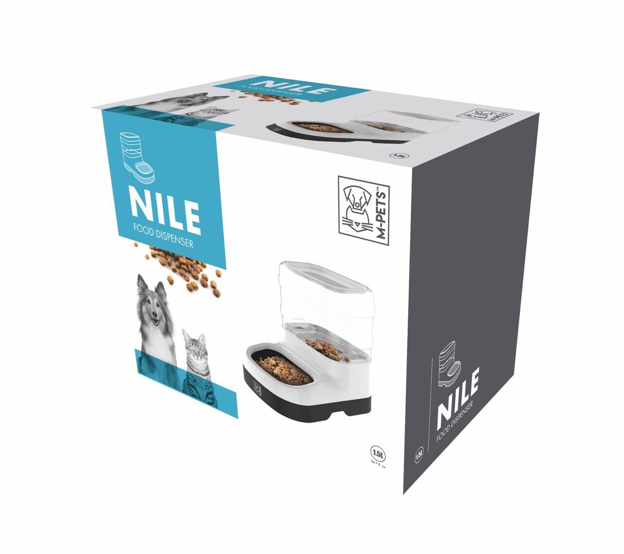 60561799 M-Pets Nıle Hazneli Mama Kabı 1500Ml