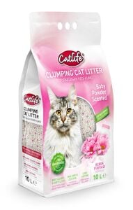 Catlife Bebek Pudralı Bentonit Kedi Kumu 10Lt