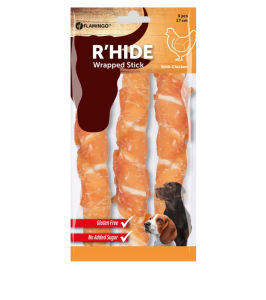 Flamingo Rhide Chicken Wrap Çubuk 17cm Köpek Ödülü  155gr 6 lı skt:09/24