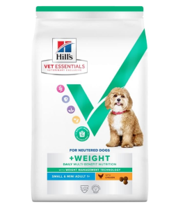 Hill's Vet Essentials Neutered Multi-Benefit + Weight Kısırlaştırılmış Küçük ve Mini Tavuklu Köpek Maması 2 kg skt:09/26