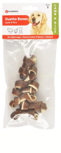 Flamingo Duetto Kuzu ve Pirinçli Düğümlü Köpek Çiğneme Kemiği (6lı) 90gr skt:03/26
