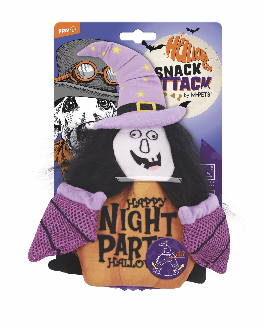 10659399 M-Pets Halloween Witch Snack Attack Köpek Oyuncağı