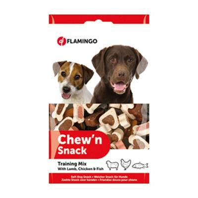 Flamingo Chew'n Snack Training Mix Lamb&Chicken&Fish Köpek Ödülü 150gr 10lu skt:03/26